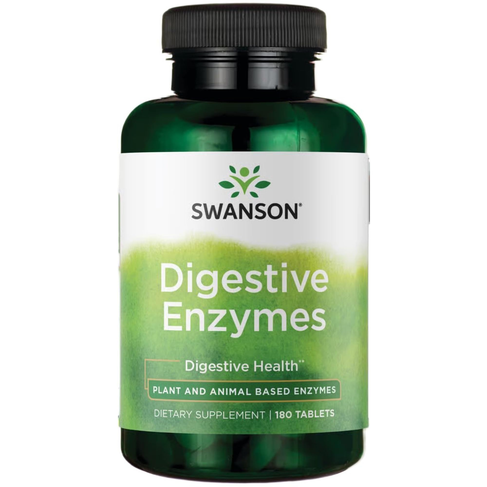 Swanson Digestive Enzymes for Carbs, Proteins and Fats, 180 Tablets 180 Count (Pack of 1)