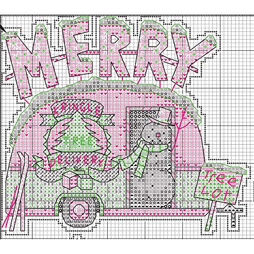 image for Dimensions Holiday Truck Christmas Ornaments Counted Cross Stitch Kit 