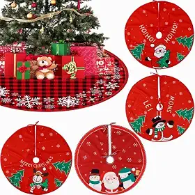 Saia Para Árvore De Natal Vermelha Saia Noel Feliz Natal Premium (90cm)