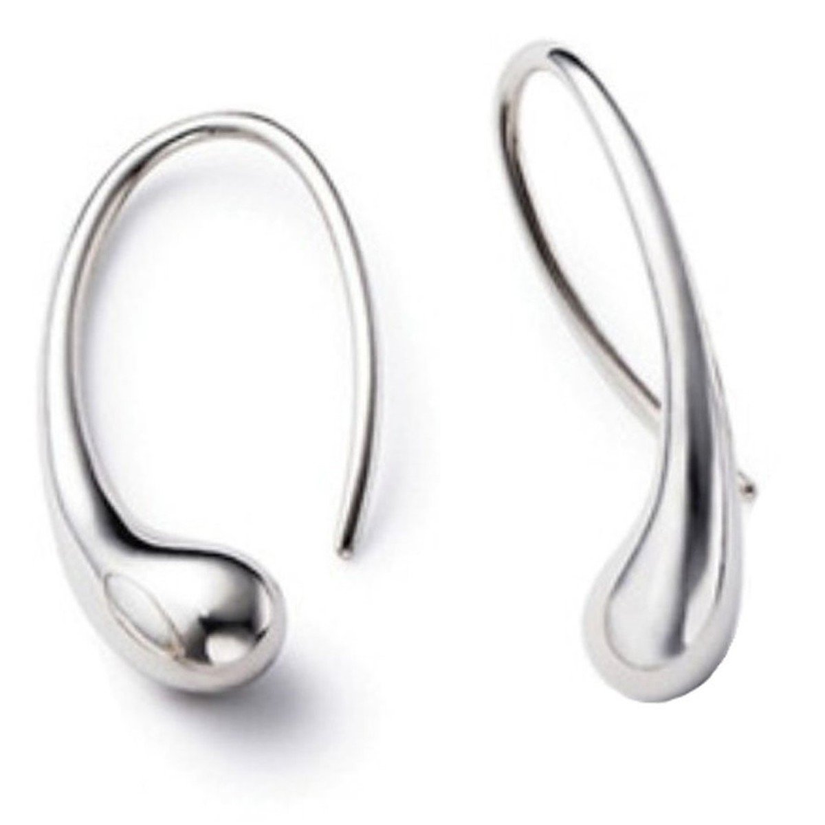 Men Women 925 Sterling Silver Plated Studs Earrings Hoop Huggie Gift