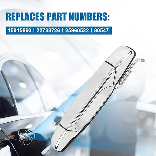 Miniatura 3 de LCWRGS Manija de puerta exterior del pasajero trasero derecho para Cadillac Escalade Chevy Avalanche Silverado Suburban Tahoe GMC Sierra Yukon 2007