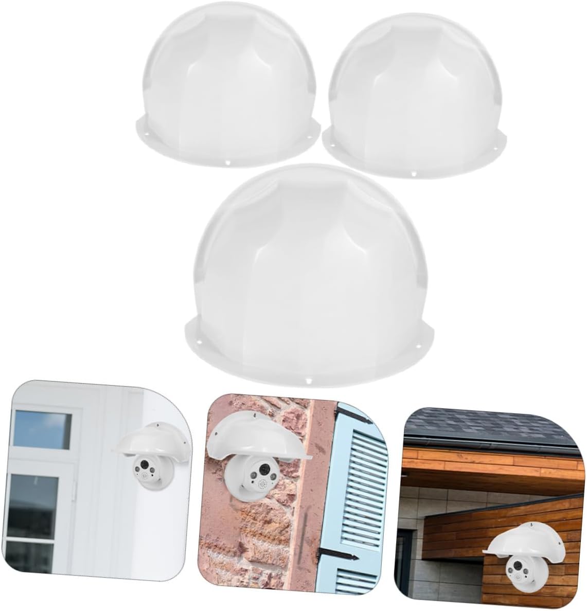 Vaguelly 3pcs Security Camera Cover Outdoor Weatherproof Camera Enclosure Sun Viewing Window Sturdy Material