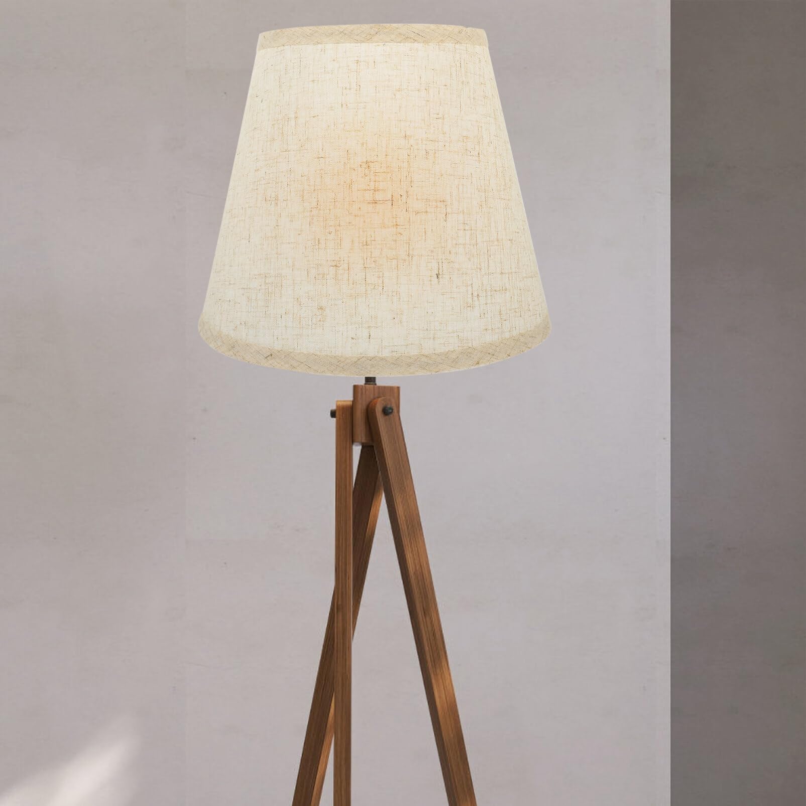 LIFKOME Lino pantalla de diseño 8.3 pulgadas reemplazo pantalla para lámpara de mesa E14 dormitorio sala de estar luz decorativa