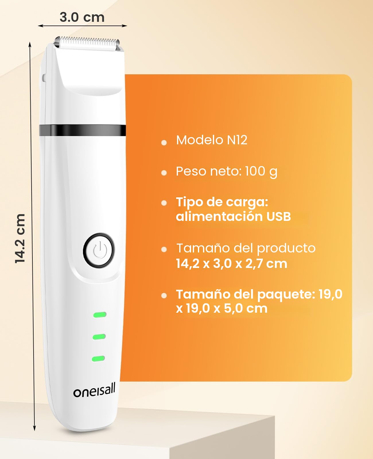 oneisall set de maquina de cortar pelo para gatos silenciosa, 3 en 1 profesional maquinilla para gatos de pelo largo para patas, nalgas, nudos, dingleberry