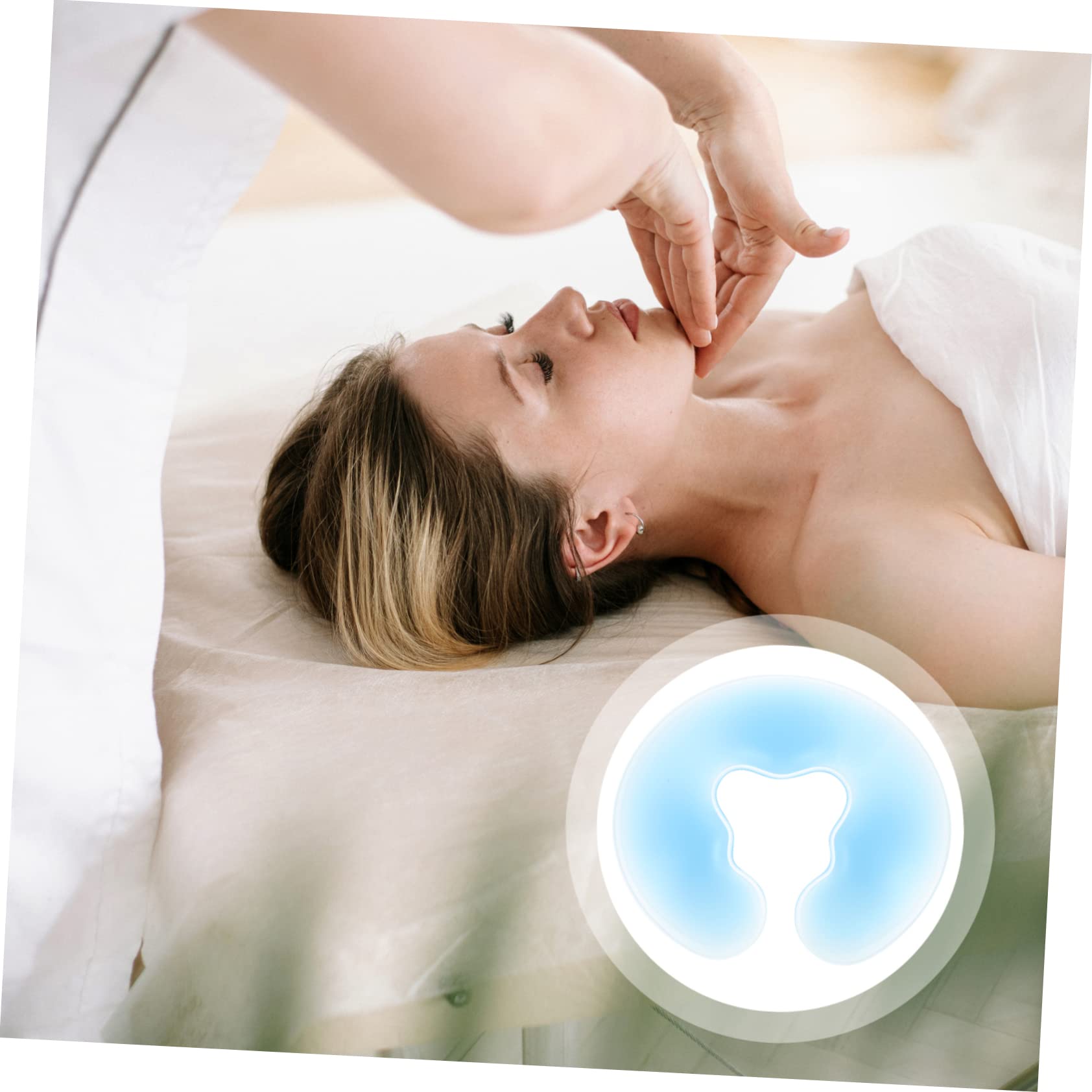 Almohada de Silicona para SPA y Salón Almohada Facial Boca Abajo de Silicona para Relajación de Cara y Cuerpo Salón de Belleza