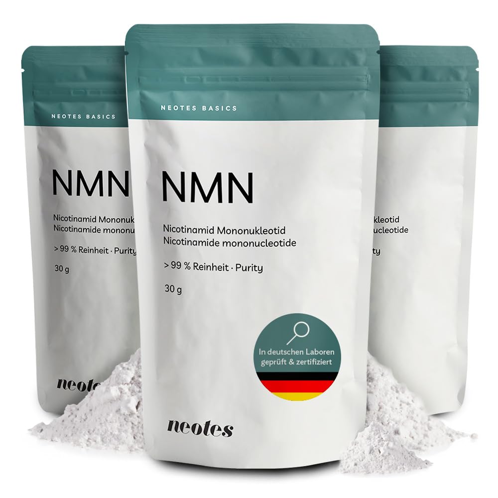 NMNeotes Polvere pura di NMN (Nicotinamide Mononucleotide) >99% senza additivi Materia prima testata in laboratorio Germania per uso di ricerca
