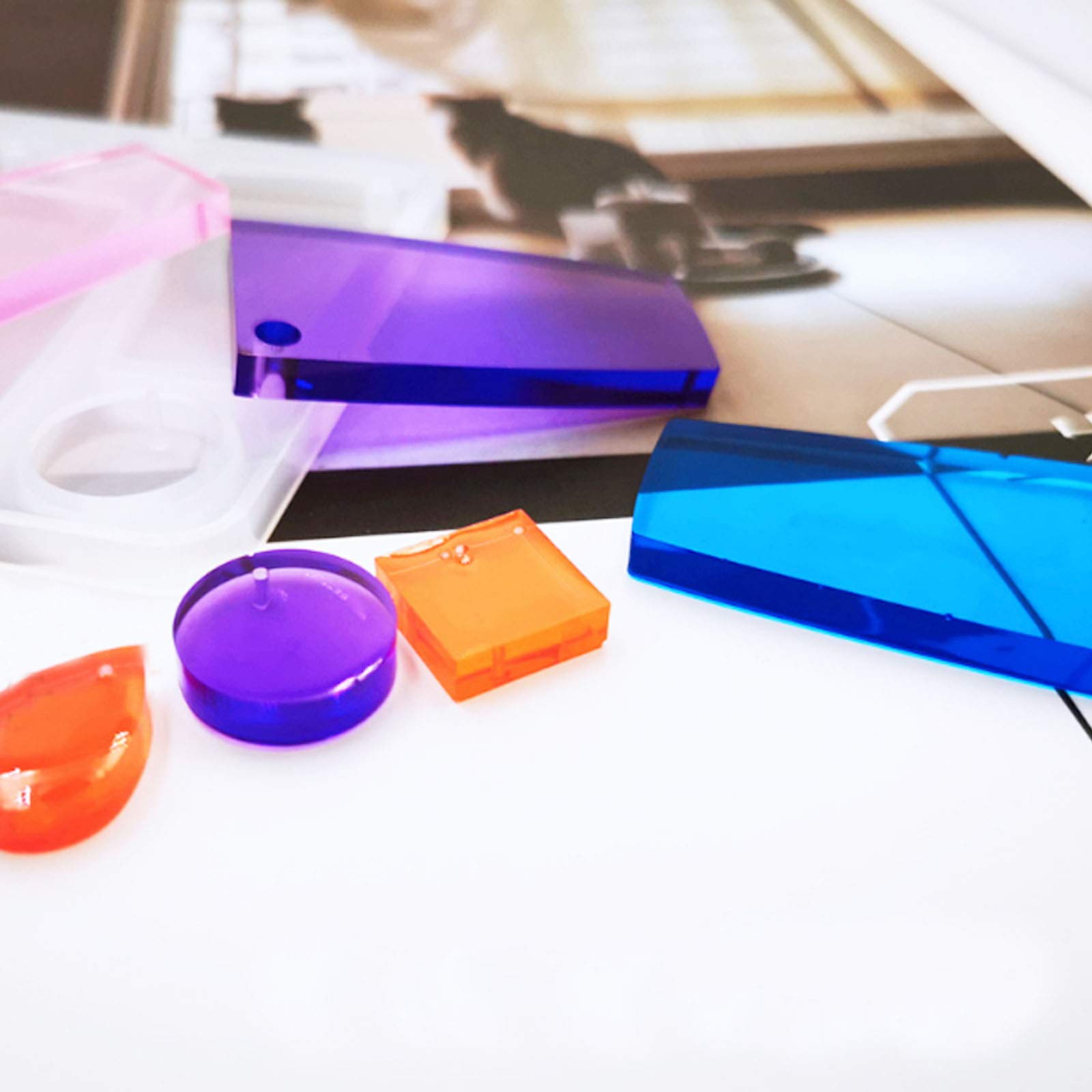 Stampo Silicon Per Orecchini Fai Da Te - Kit 11 Stampi + 100 Accessori | Resina, Ganci, Anelli - Foto 5