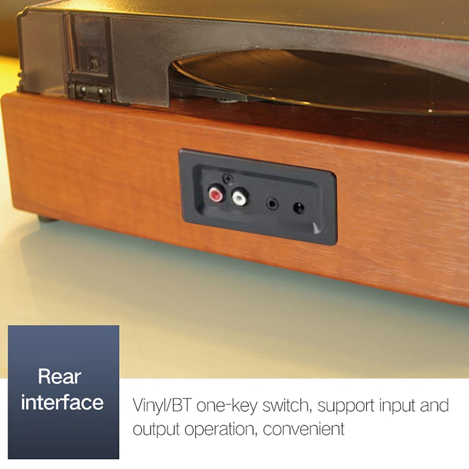 Giradischi Vintage, Giradischi in Vinile con Altoparlanti Integrati, Supporto 33/45/78 Giri/min E Dischi di Dimensioni 7''/10''/12'' E Riproduzione Bluetooth, per Regalo di Festa, Collezione