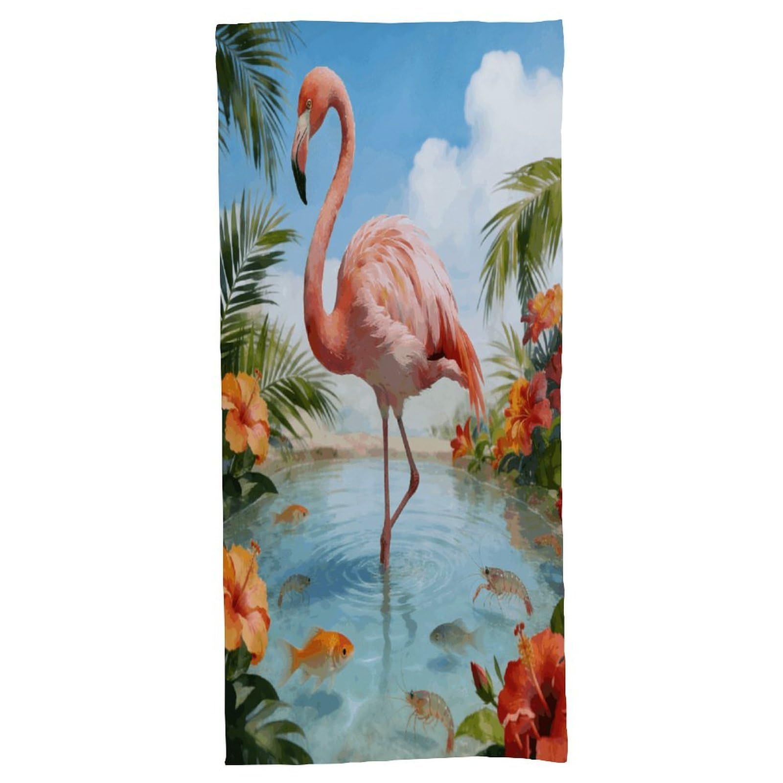Fodpand Style Tropical Dreaming Bath Towel, Highly Absorbent & Quick Drying Beach Towel, Compact & Lightweight Pool Towel For Bathroom, Beach, Pool, Gym, Spa, And Hotel Use