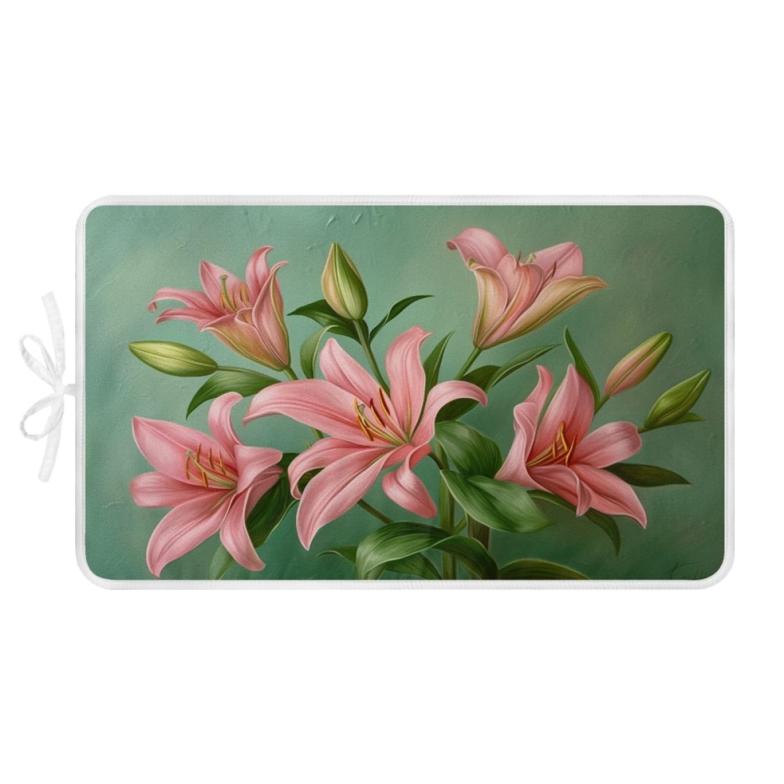 Bügelmatte Grüne Rosa Blume Bügeleinlage Faltbares Hitzebeständig Waschbar Bügelauflage für Tisch und andere Oberflächen Bügelbrett Unterlage rutschfeste Bügeldecke 80x50cm (2 Stück)