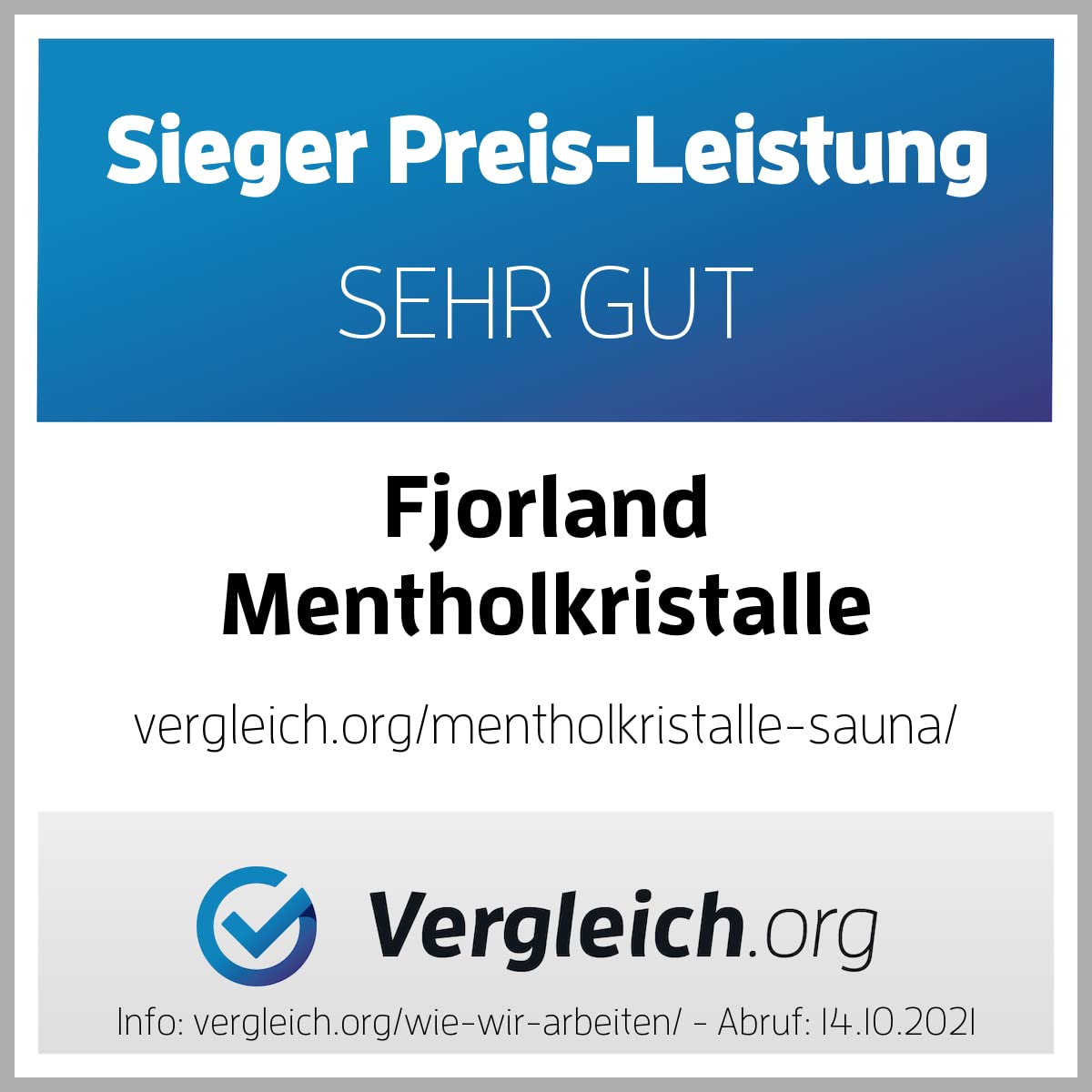 FJORLAND® - Cristales de mentol de 100 g