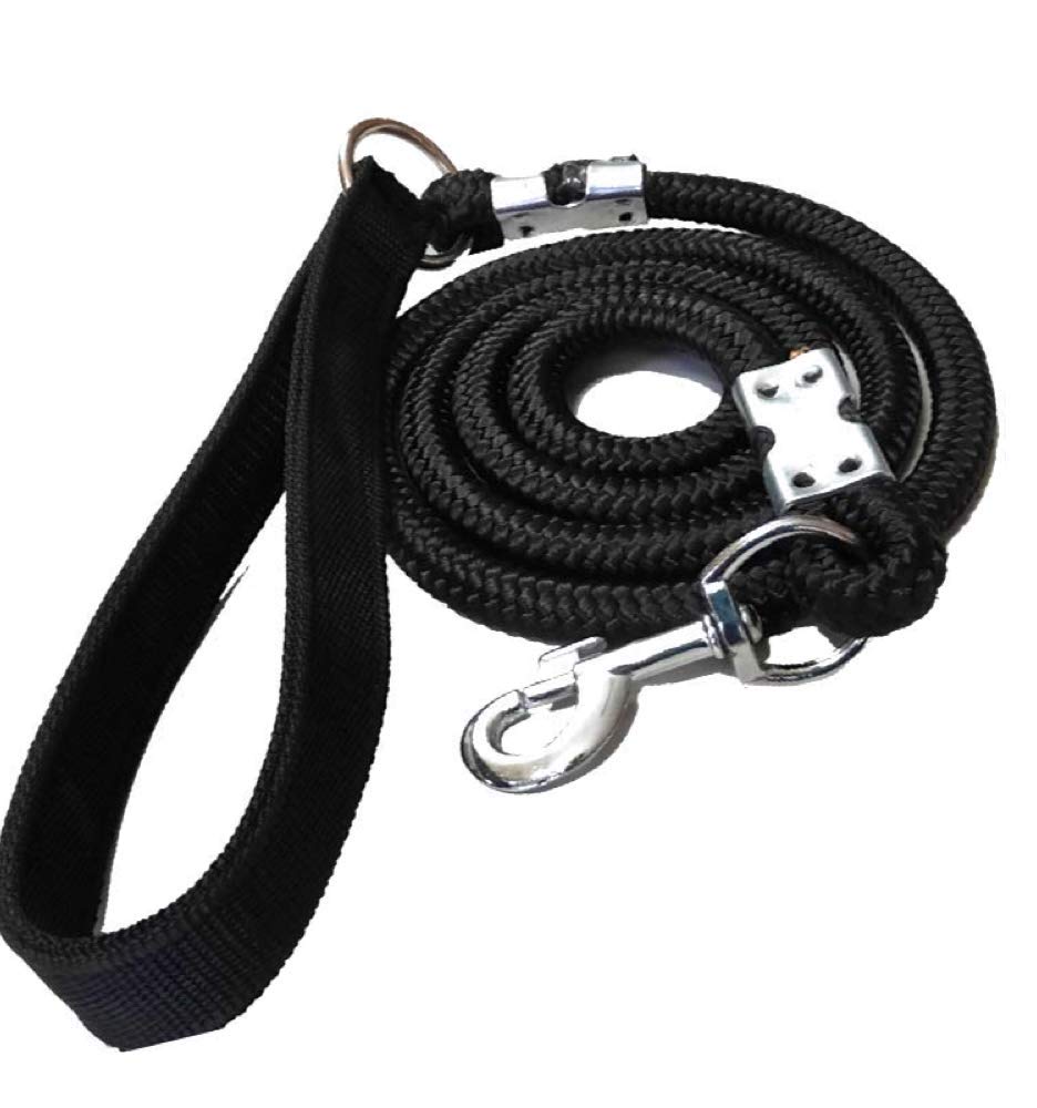 SENAPATI Black Plain Dog Rope Leash -15 MM- Medium with Strong Nylon Fibre Handle (Leash Size 1.5M-2M) (B0914V28DS) Amazon Price History, Amazon Price Tracker