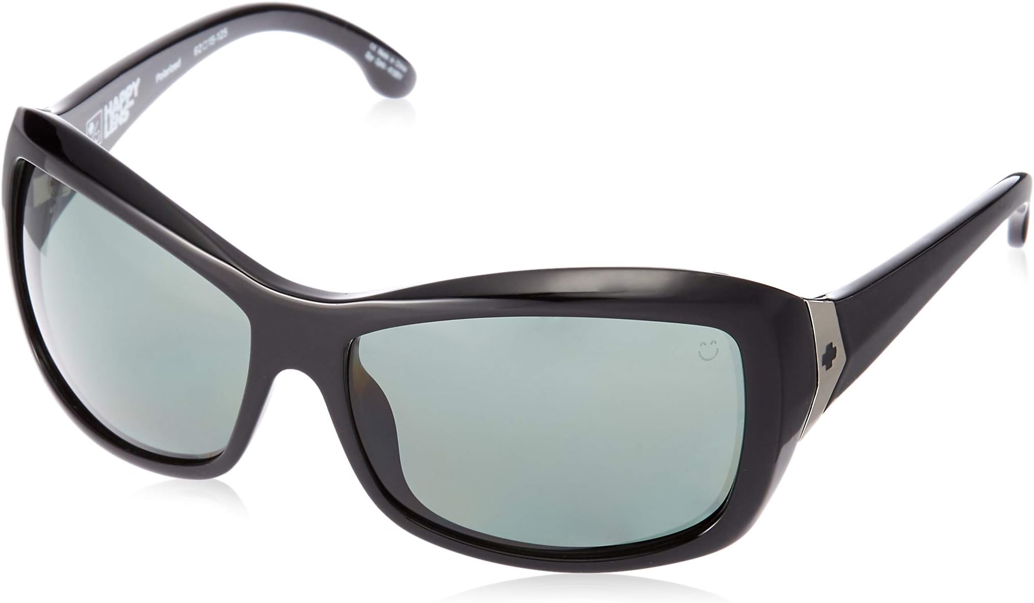 SpyOptic Farrah 673011038864 Polarized Wrap Sunglasses, 62 mm (Black/Happy Gray/Green Polar)