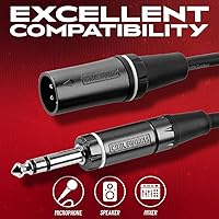 Vista 4 de de Gator Cases Serie Compositor Deluxe Cable XLR macho a TRS de 18 pulgadas, (GCWC-XLR-18INMTRS)