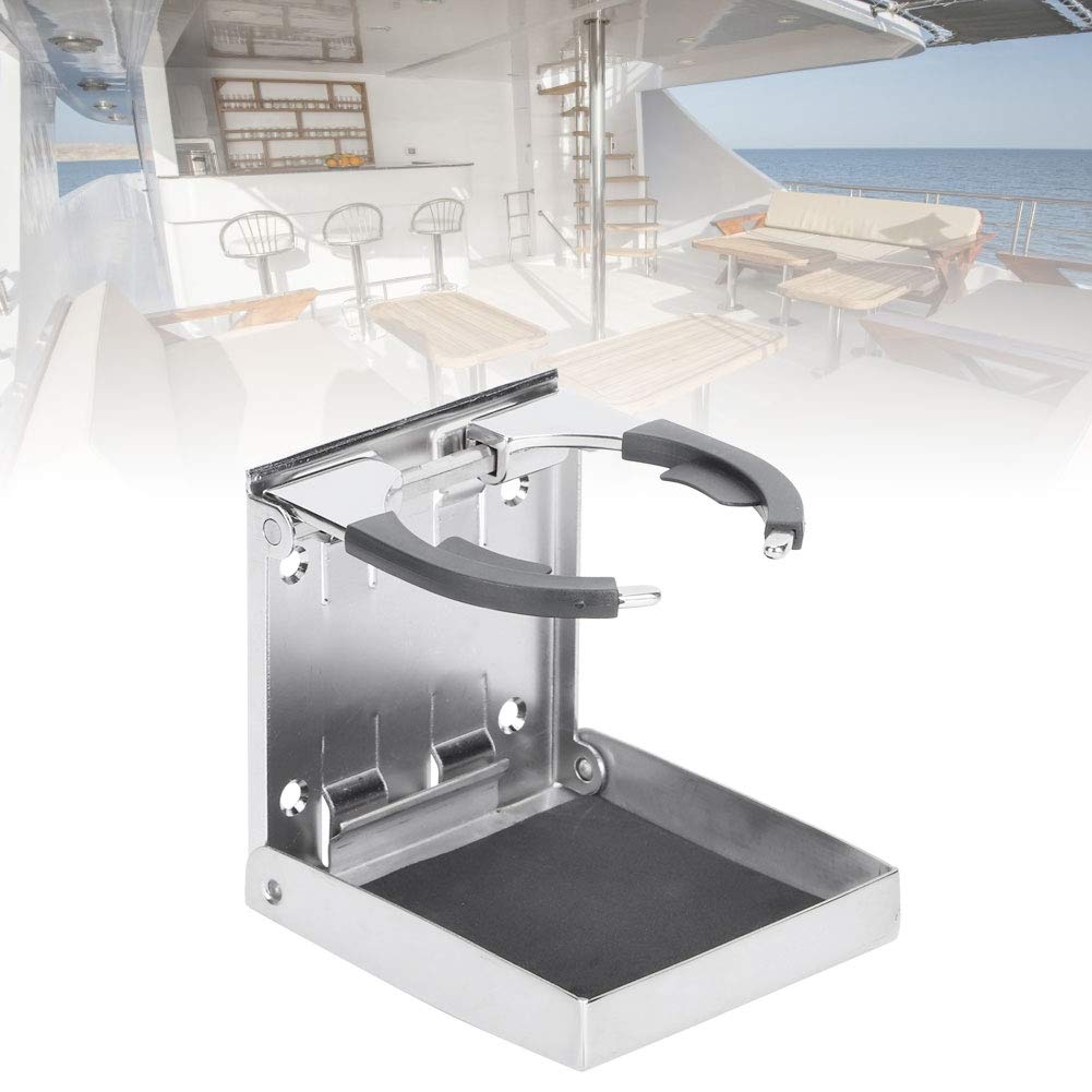 Porte-gobelets Pliants Réglables en Acier Inoxydable, Porte-gobelet Rabattable pour Bateau Marin Camion RV