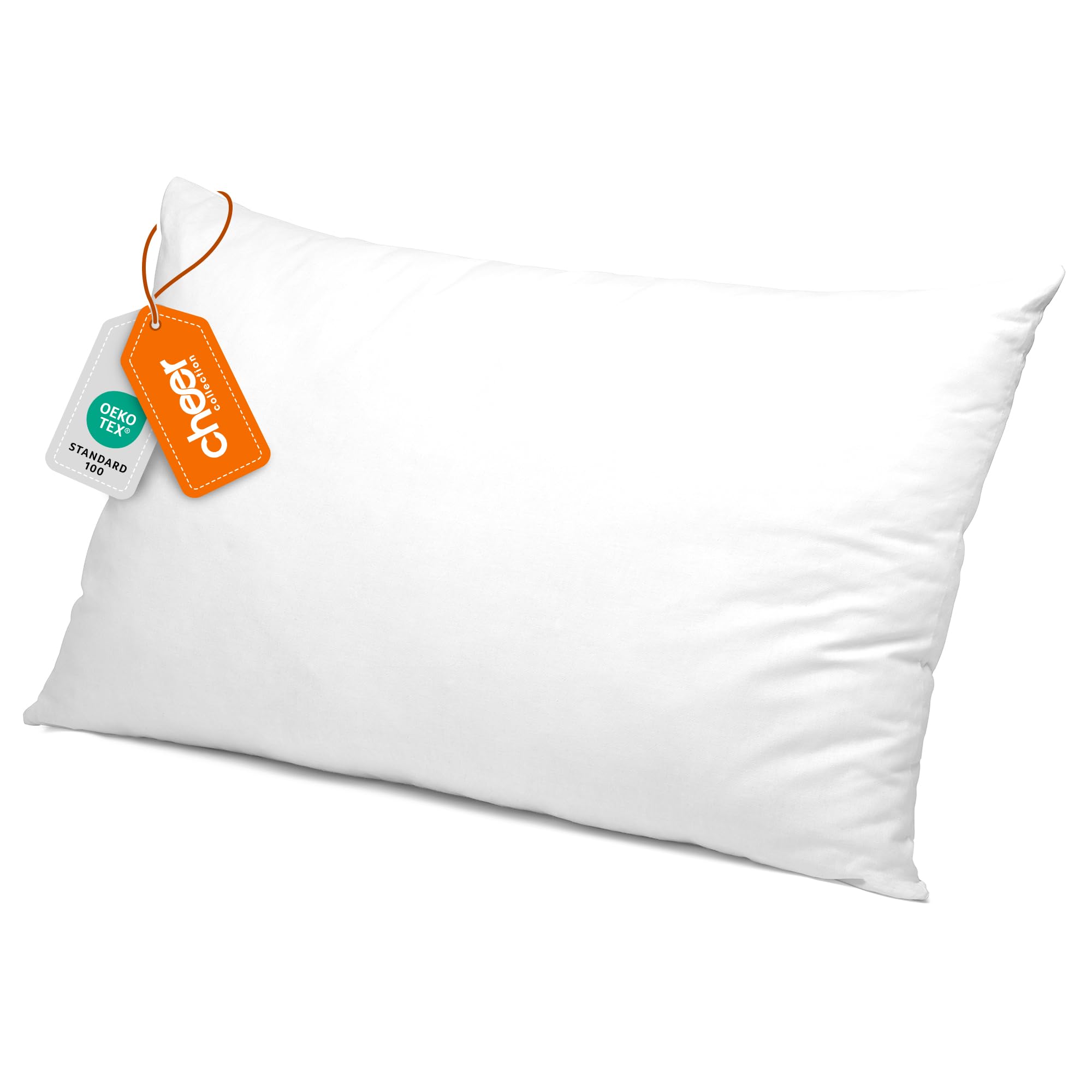 Cheer Collection Single Standard Size Bed Pillow Insert - Soft and Plush Standard Pillow for Bed- Machine Washable