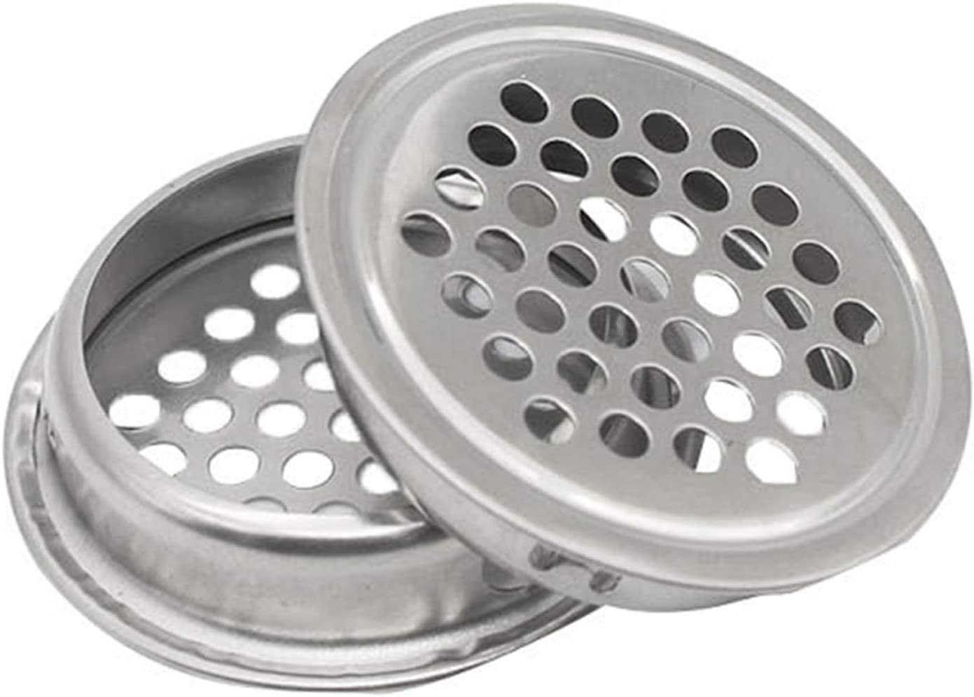 Dhetye Dia 25 Mm Ventilation Grille Air Vents Grille,Ventilation Opening Grille, 10Pcs Round Vent Holeion Louver,Stainless Steel(Dia 25 Mm)