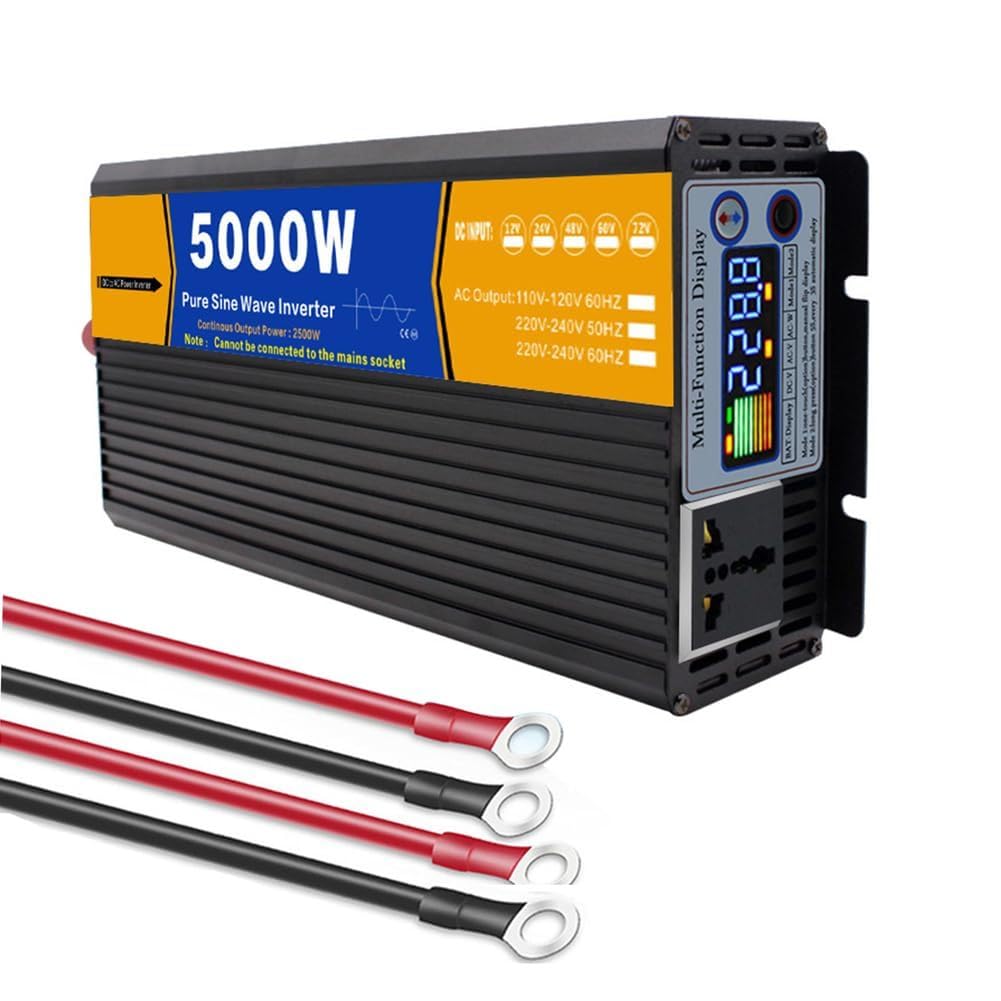 Onduleur pur sinus 5000W 12V 220V transformateur de tension pour van et maison