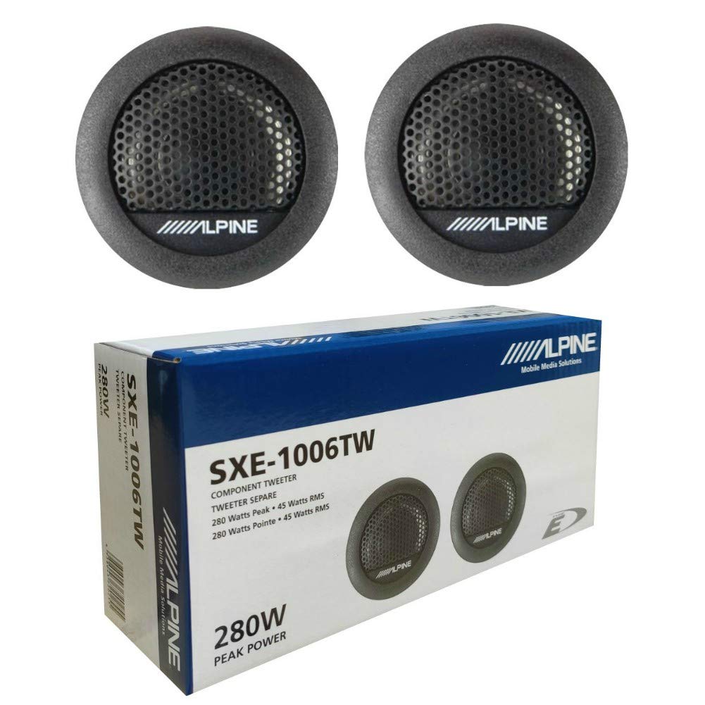 2 tweeters Compatible avec Alpine SXE-1006TW 45 Watts rms 280 Watts Max 3 cm de diamètre Profondeur de 1,5 cm sensibilité 88 DB spl Voiture, la Paire