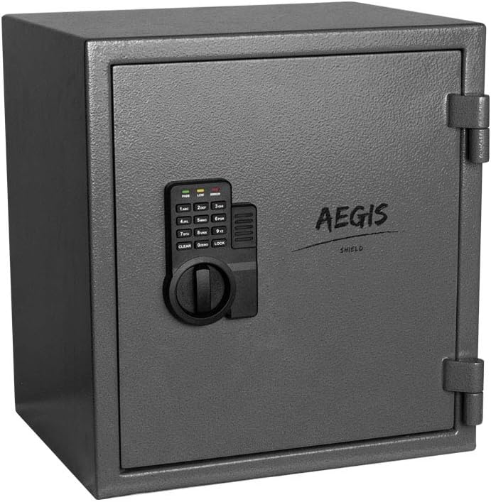 AEGIS 1.04 cu.ft Security Safe Cabinet Electronic Safe Box Lock Box Fireproof Home Safe for Hotel Office Money Cash Jewelry,Battery and Keys Included - - 