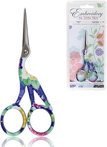 Vista 19 de JubileeYarn - Tijeras de cigüeñas de acero inoxidable para bordado, tamaño pequeño, color amarillo, 1 par Cigüeña Pequeña Amarillo