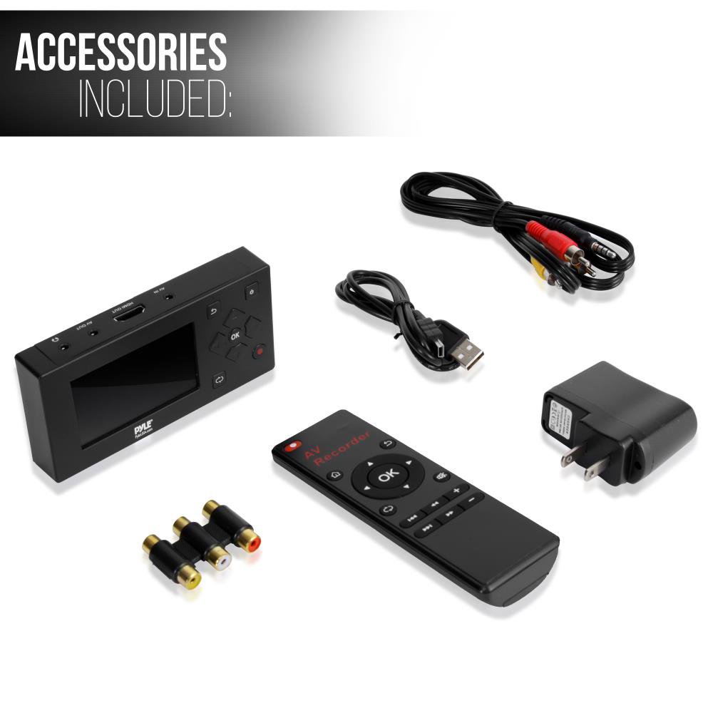 Capture Card Système d'enregistrement vidéo – Enregistreur AV de Jeu vidéo avec écran LCD, Prise en Charge HDMI, système de création de fichiers multimédia numérique Full HD 1080p, Sauvegarde sur