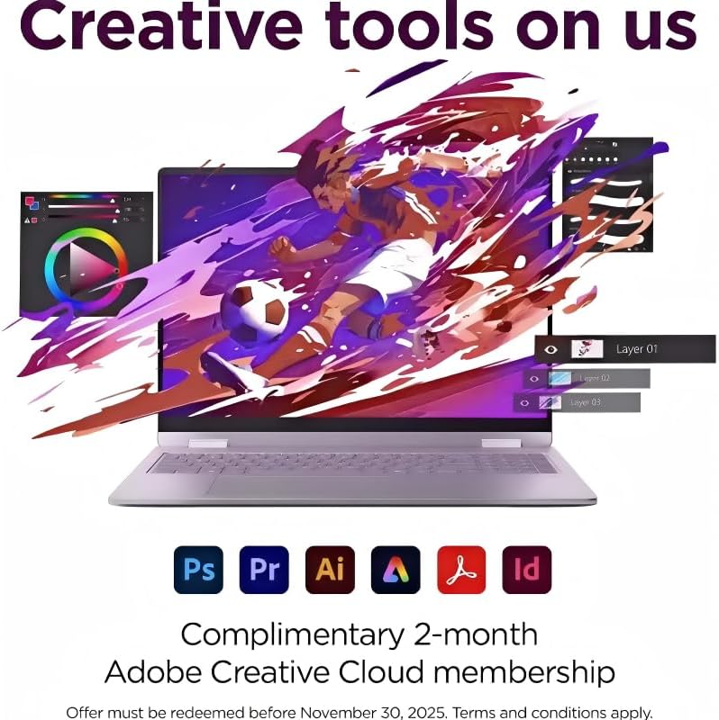  Yoga 7i 2-in-1 Touch Laptop Intel Ultra 5 226V 16GB DDR5 RAM 1TB SSD | 16" 2K Touchscreen, Copilot+ PC, Backlit Keyboard, Fingerprint Reader, Thunderbolt 4, Intel Arc GPU, Wi-Fi 7, Windows 11 Pro thumbnail