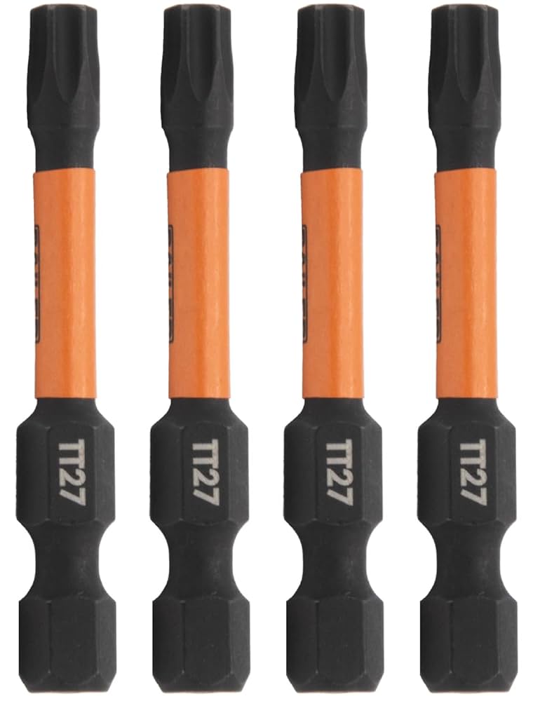 Taruri　0527 TORX T27 Tamper Proof Security Bits - Railer 2 Inch, 1/4
