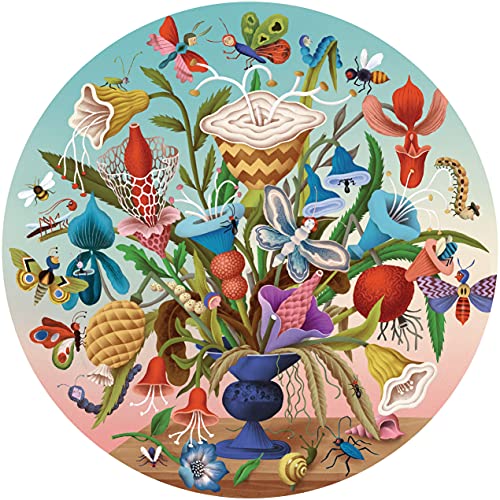 Rompecabezas circular de 500 piezas eeBoo - Crazy Bug Bouquet para adultos, diámetro de 23 pulgadas, fabricado con cartón reciclado y tinta vegetal miniatura 2