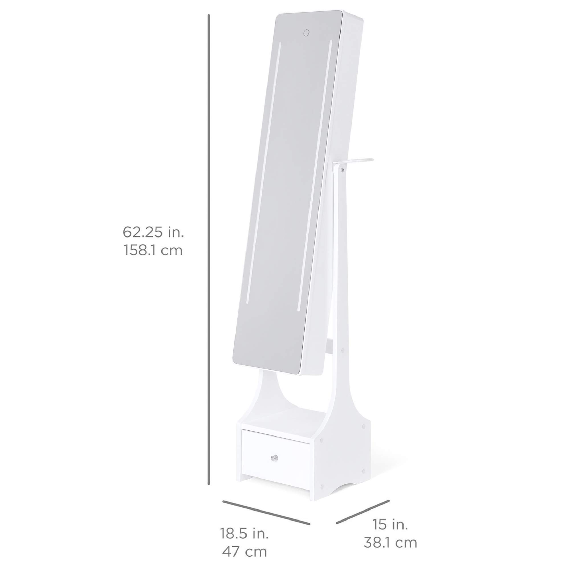 Best Choice Products Full Length Standing LED Mirror, Jewelry & Makeup
