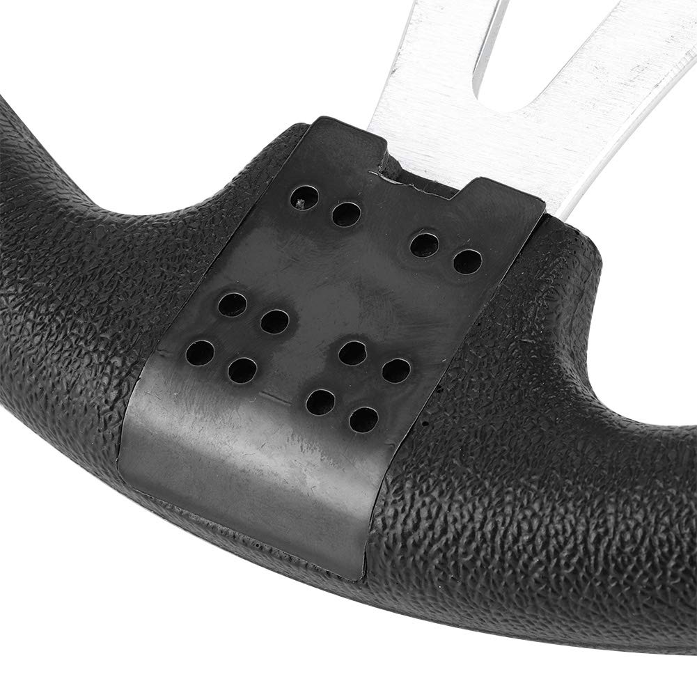 Volante da Corsa, Volante Sportivo per Auto da 320 Mm/12,5 Pollici con Pulsante Clacson Parti Modificate Automatiche Universali(Nero)
