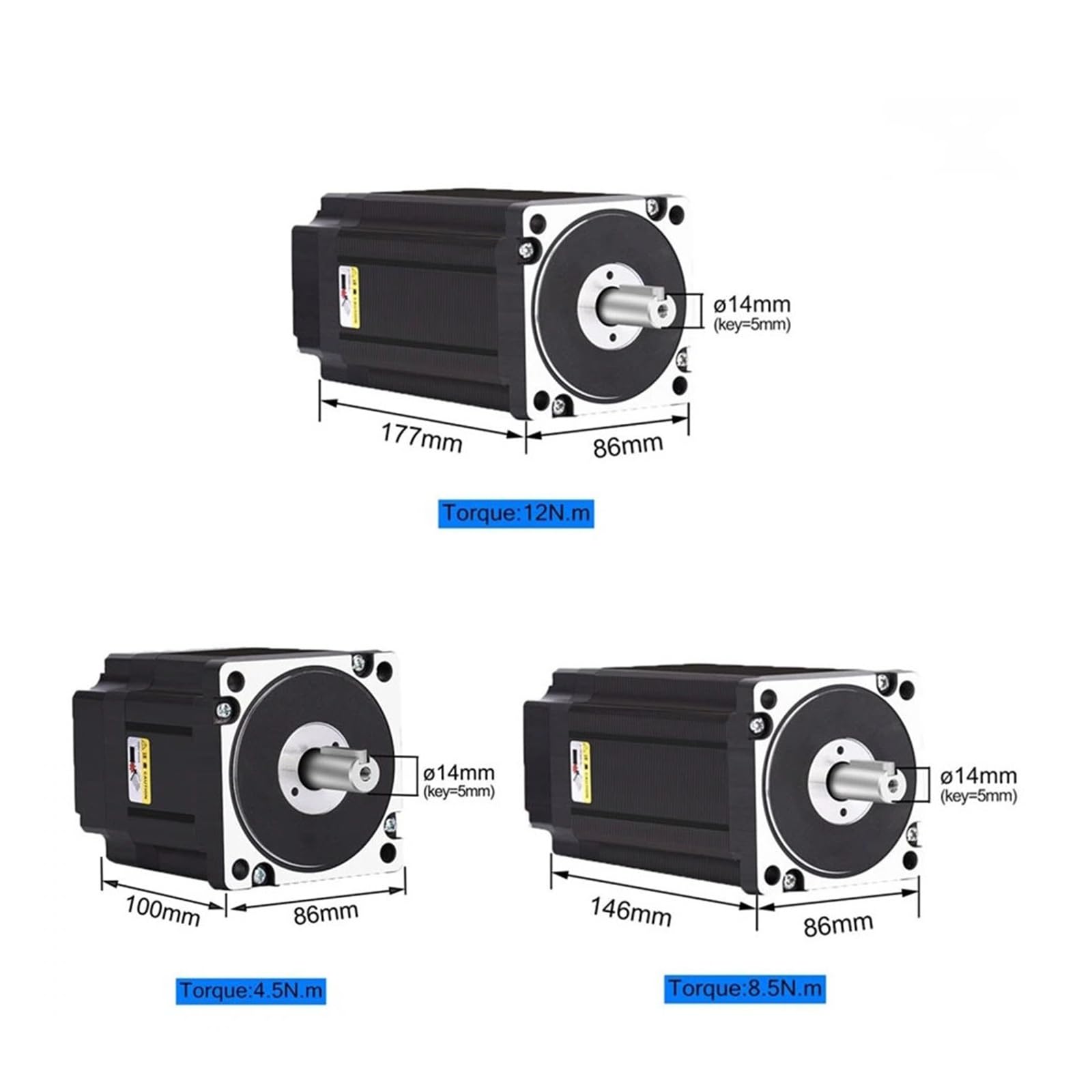 Nema 34 Closed-Loop-Schrittmotor-Kits 12 Nm Hybrid-Servomotortreiber HBS86H 86 Mm 2 PH Nema34 Schrittmotor-Schrittmotortreiber(4.5 N m)