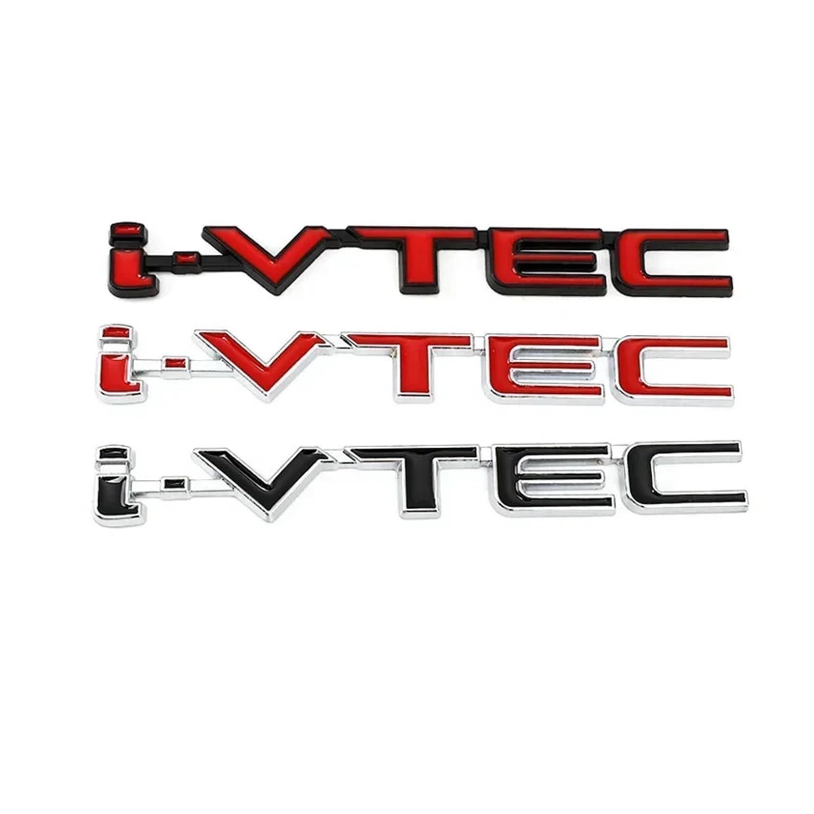 Adesivo per auto 3D in metallo con emblema VTEC, adesivo distintivo, accessorio per lo styling (Argento B)