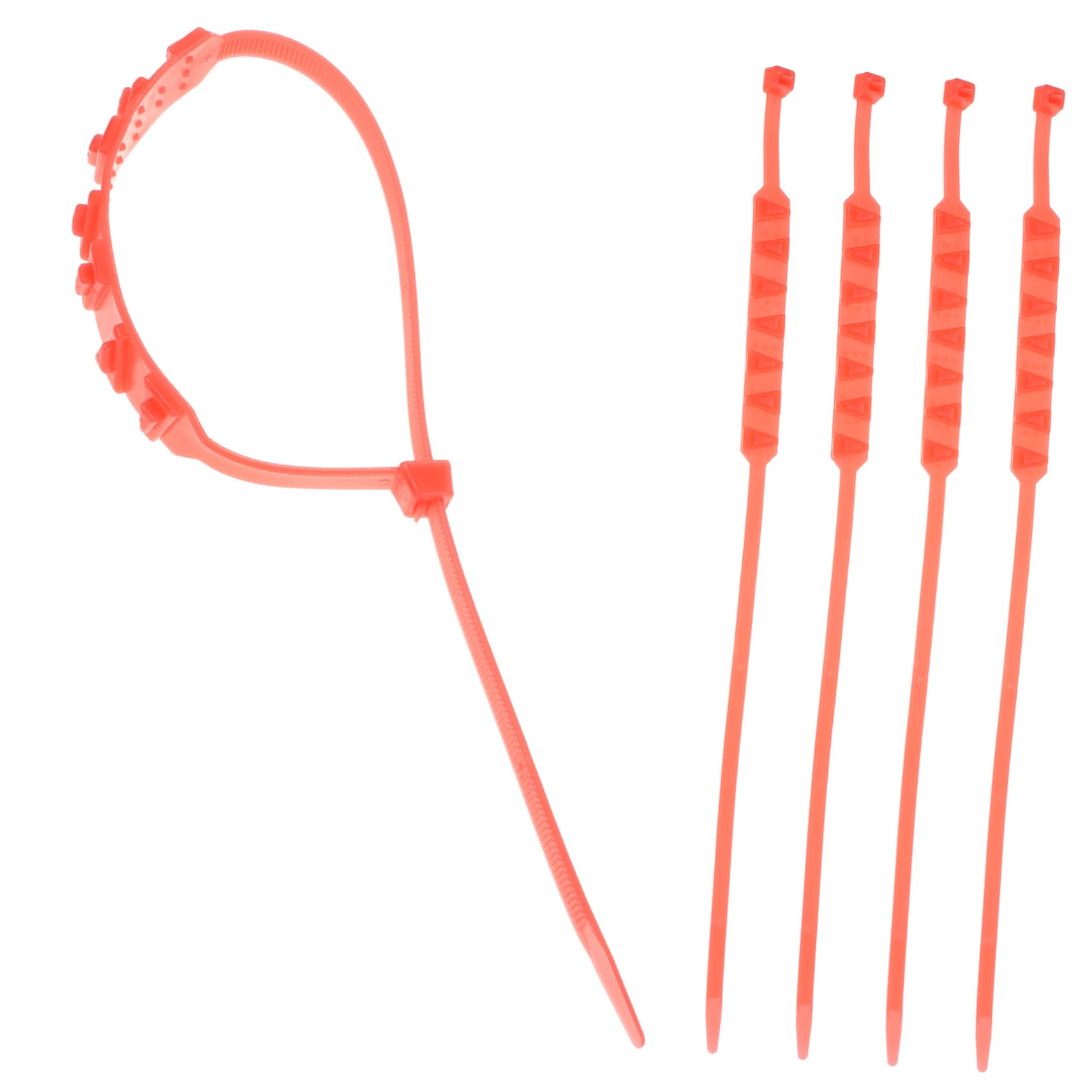 Luxshiny 5pcs Adjustable Motorcycle Snow Chains Heavy Duty -skid Zip Tie Tire Chains for Safety Emergency Traction Devices for Sand and Mud Lightweight and Portable Red