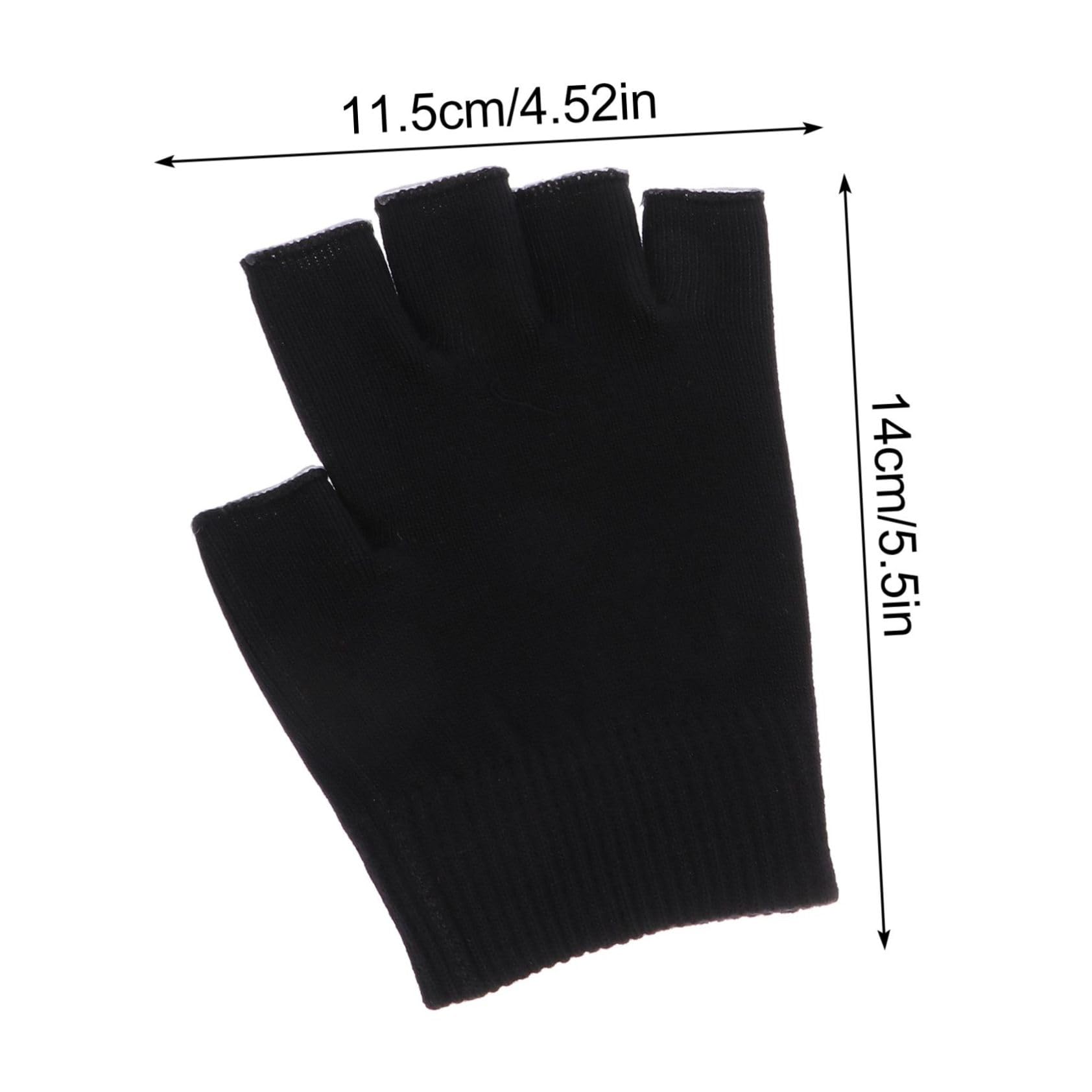Didiseaon Moisturizing Half Finger Gloves for Women Gel Gloves for Dry Rough Hands Comfortable Flexible Safe