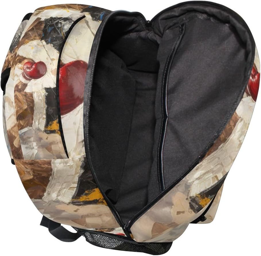 Bookbags Laptop Backpack for High School Adult Boxing 1 Travel College Teens Student Casual Shoulder Daypack