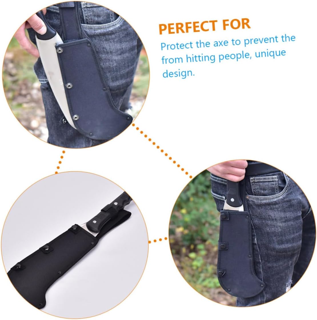 Abaodam Protective Hatchet Cover 2-Pack Canvas Axe Case Oxford Cloth Protector for Knife