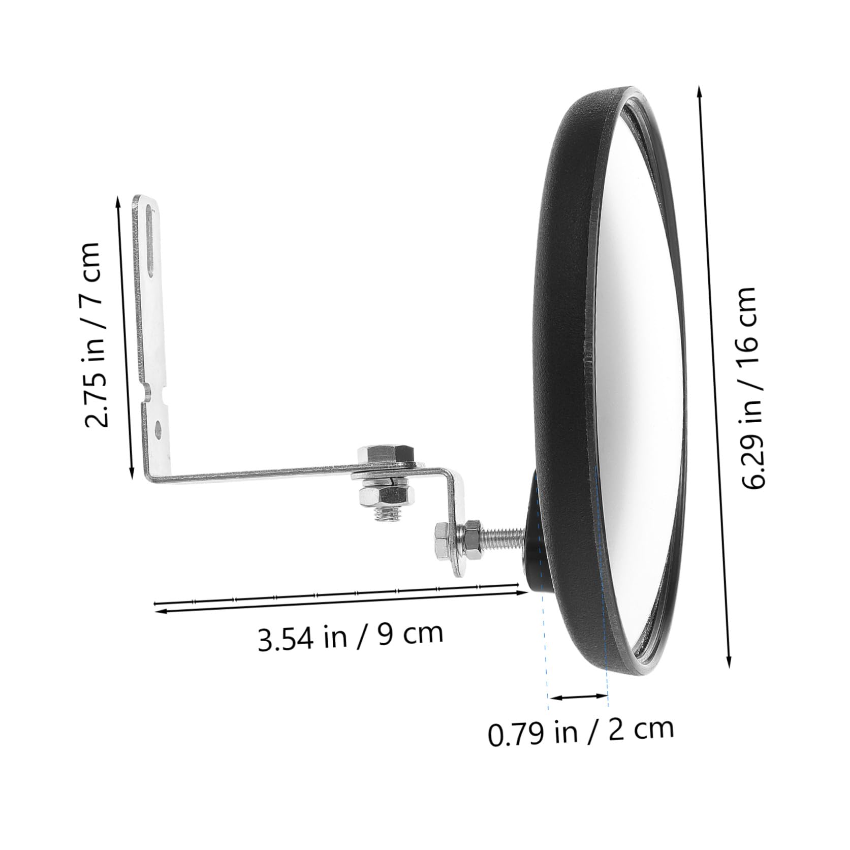 Espejo Convexo de Seguridad 16cm para Esquina, Gran Angular