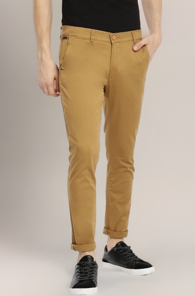 The Indian Garage Co Men's Slim Fit Mid Rise Pants