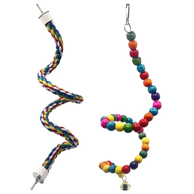 BIFHIG 1 Pieza De Cuerda para Poste De Loro, 1 Pieza De Cuerda para Trepar con Cuentas De Colores