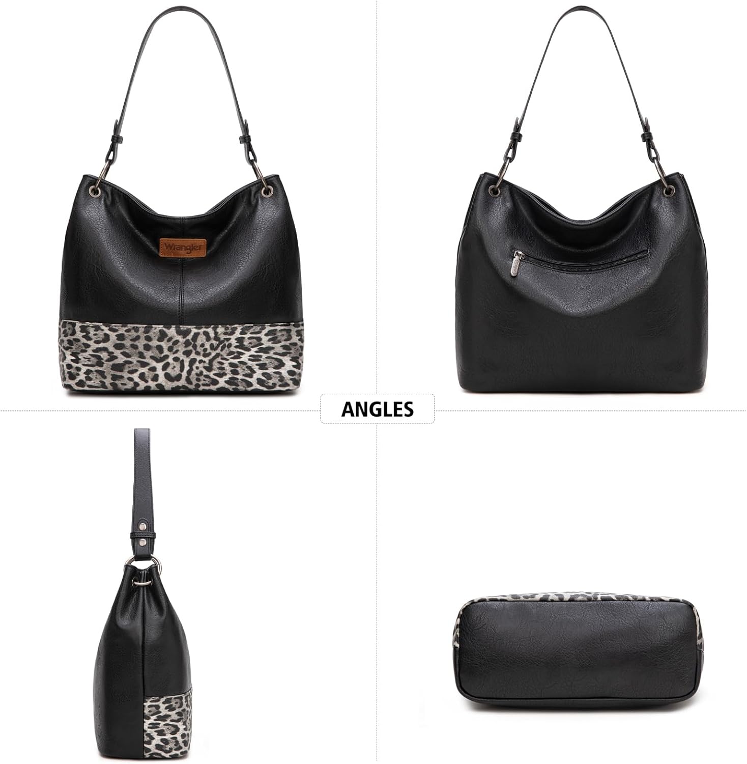 Wrangler Hobo Bags for Women Vegan Leather Top Handle Shoulder Purses and Handbags - Image 5