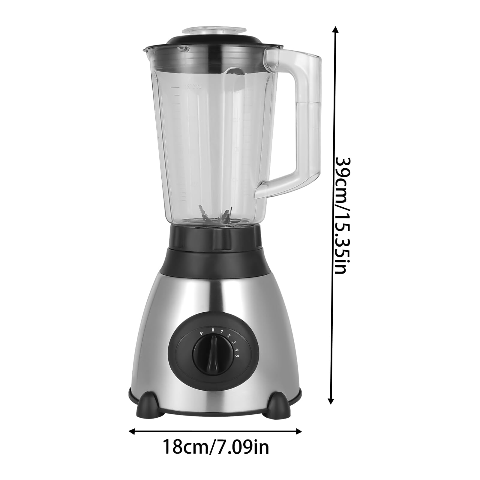 LENJKYYO Multifunctional Smoothie, Countertop Food, 110V 800W Electric Mixer 20000RPM (5 Gears) Processing 1.6L-Easy to Clean