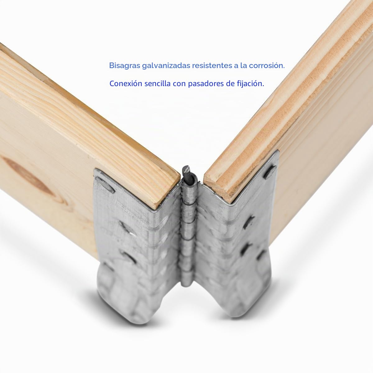 Bancal alto Gardivo 120 x 80 x 20 cm – 3 piezas de madera – Marco de palé de madera, cercado de jardín, apilable, enchufable