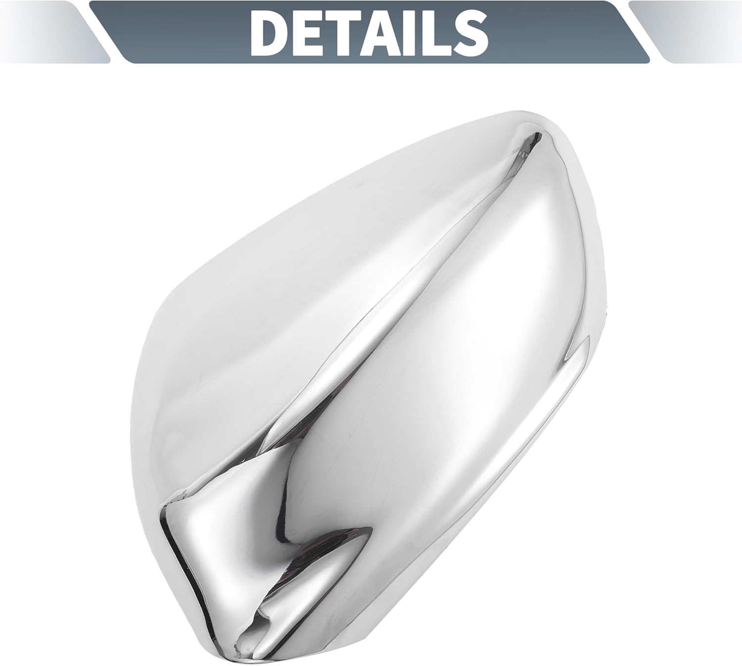 X AUTOHAUX Pair Car Rear View Driver Passenger Side Mirror Cover Cap Overlay Chrome Plated for Peugeot 301 2013-2018 Mirror Guard Covers Exterior Decoration Trim