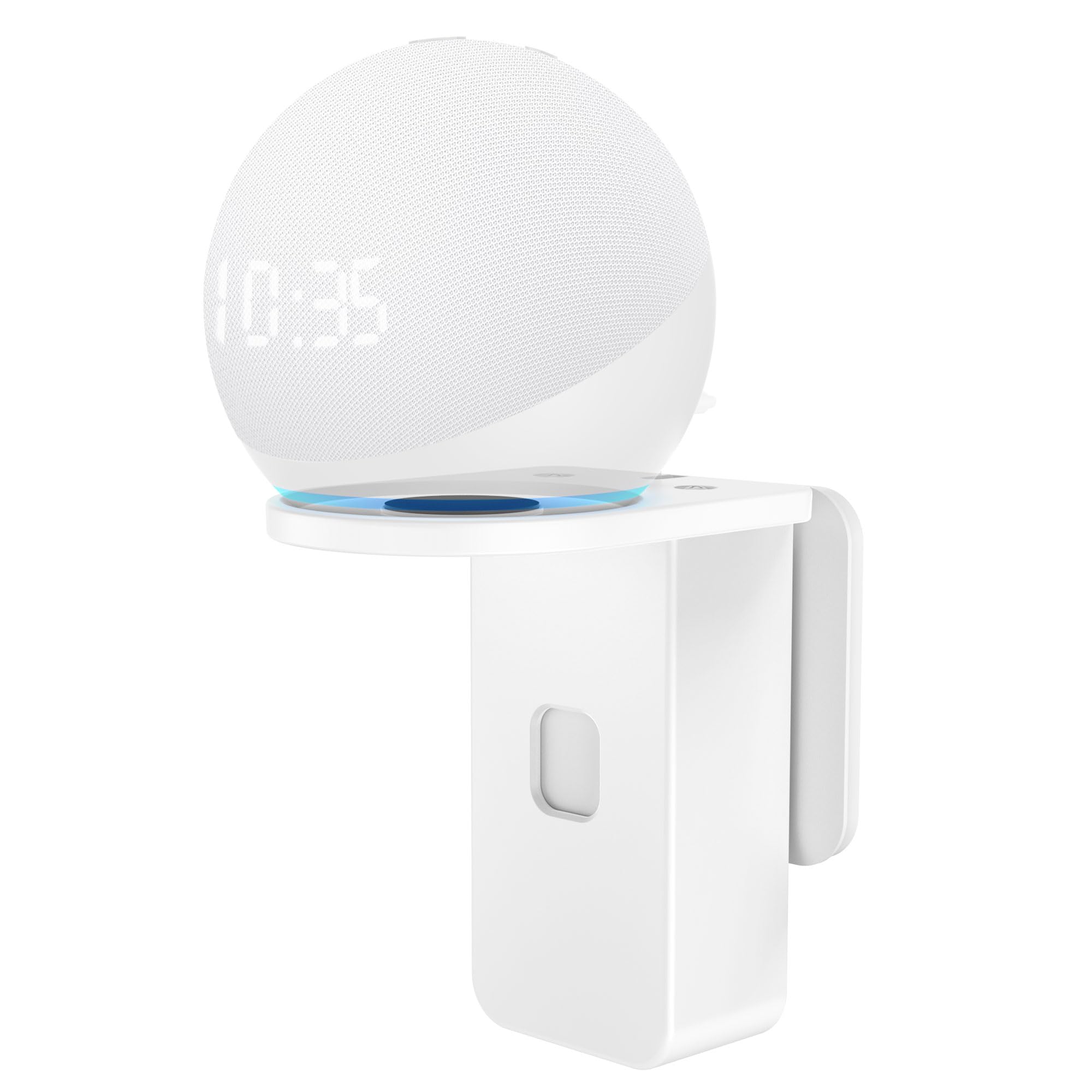 Cozycase Holder for Echo Dot 5 & 4th generation/Pop/Google Nest mini - Wall Mount Stand, Built-in Cable Management holder (1-Pack, White)