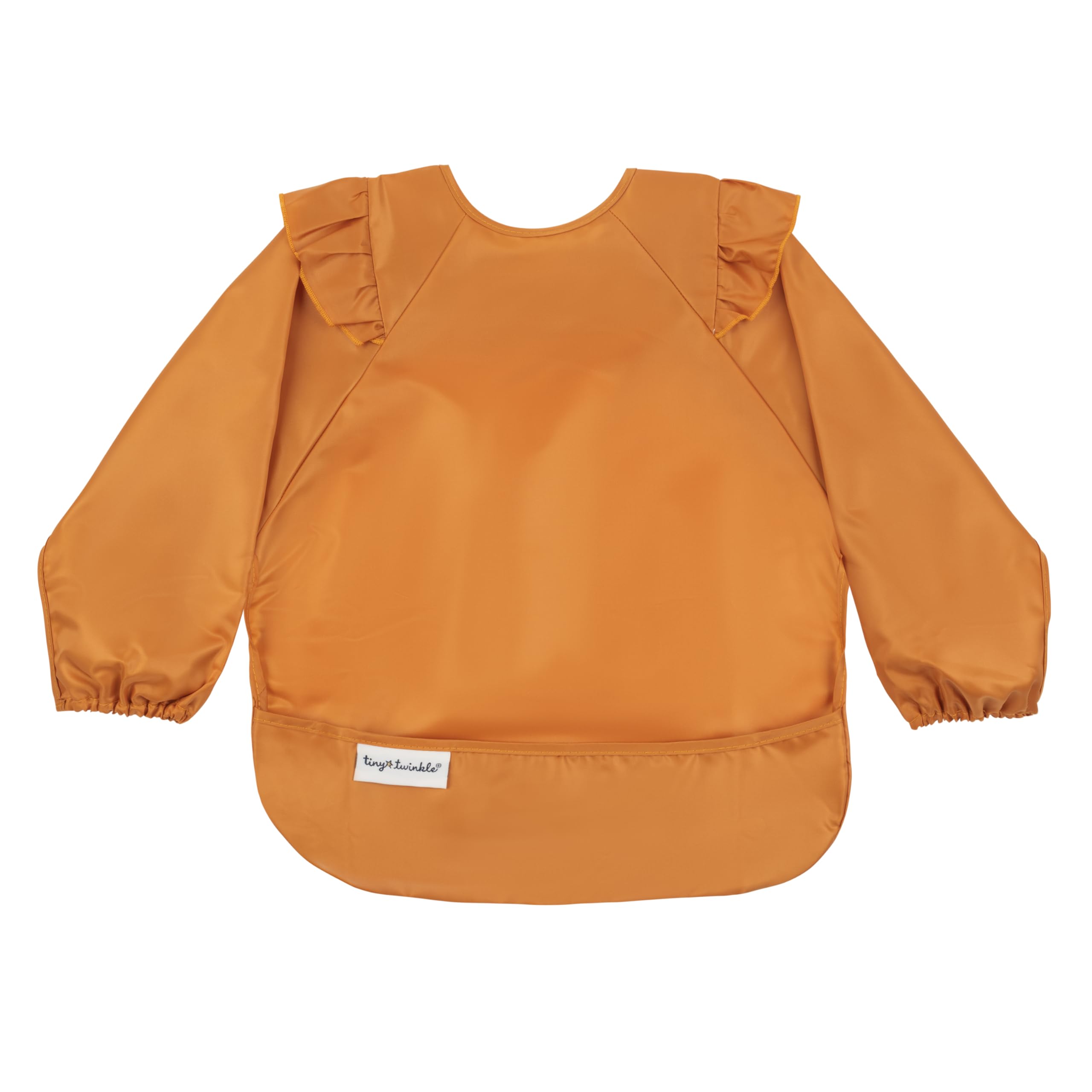 Tiny Twinkle Mess Proof Baby Bib, Cute Full Sleeve Bib Outfit, Waterproof Bibs for Toddlers, Machine Washable, Tug Proof Closure, Baby Smock for Eating, Long Sleeve (Cinnamon, Large 2-4 Years)-image-21