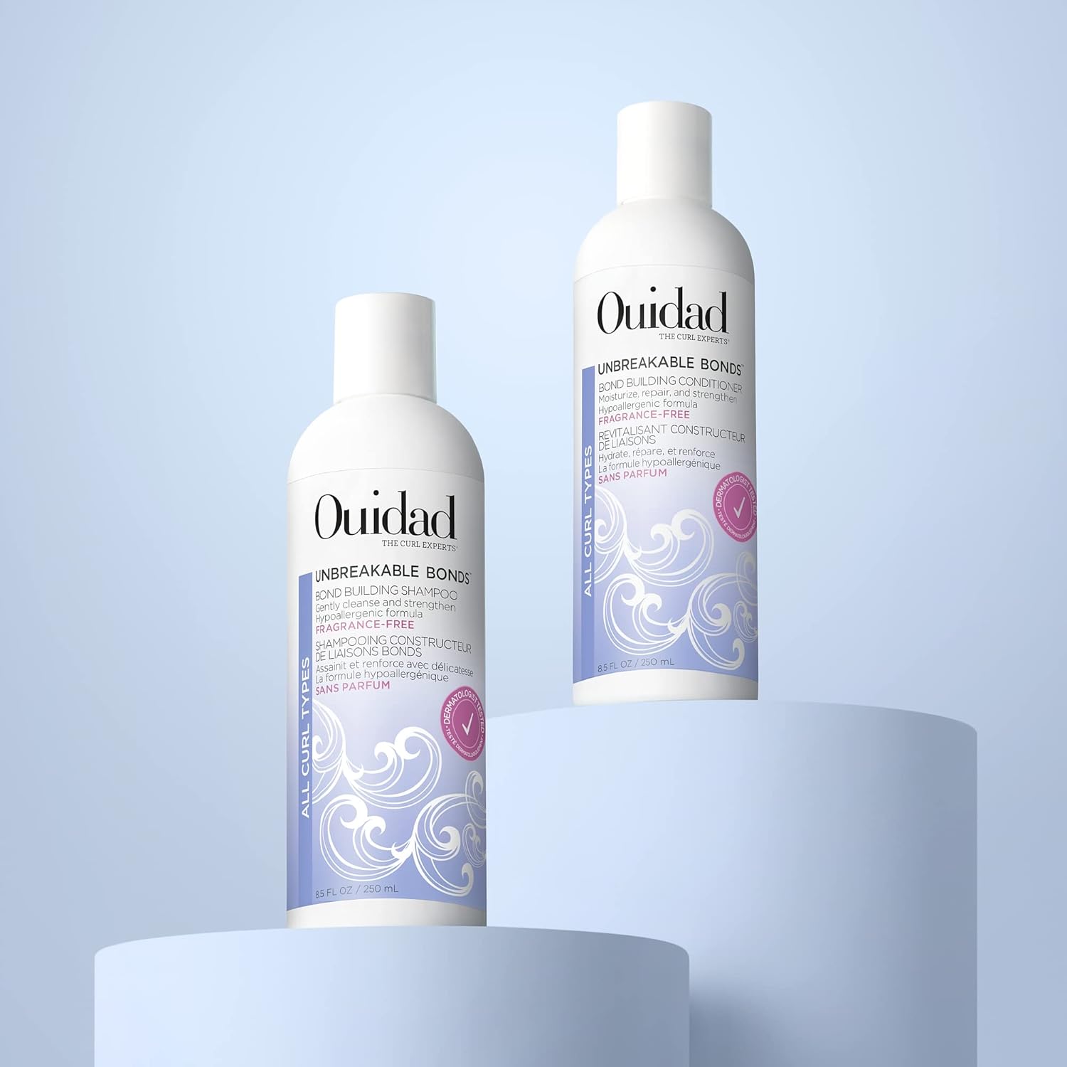 OUIDAD Unbreakable Bonds Bond Building Shampoo for Curly Hair - Fragrance Free - 8.5 oz