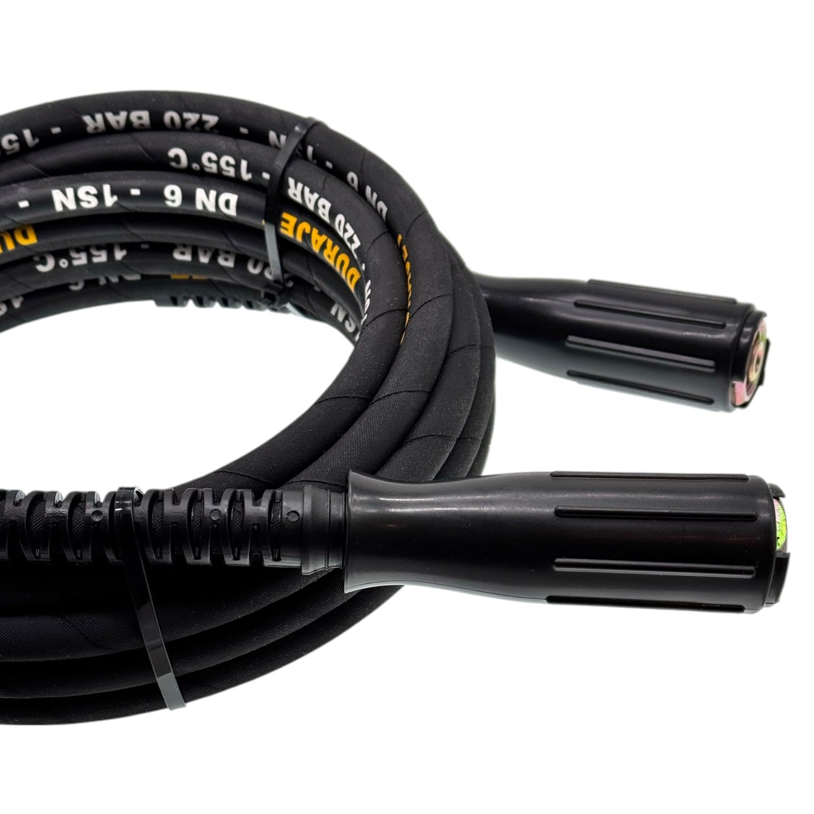 M&M Smartek tubo HP 20 m, 220 bar, per Kärcher/Kränzle, rinforzato | Tubo rinforzato alta pressione con protezione antipiega; controllare raccordi, pressione, temperatura e apparecchio.