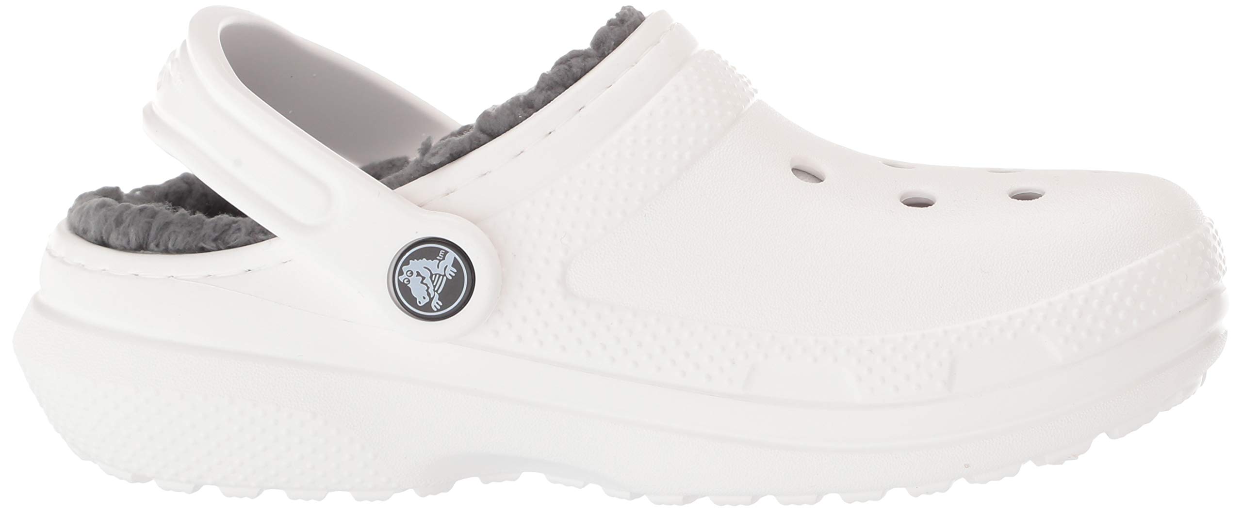 white crocs with fuzz