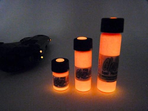 Miniatura 3 de Pintura nocturna súper fosforescente de color rosa intenso, tamaño mediano. Vial de 0.2 fl oz.